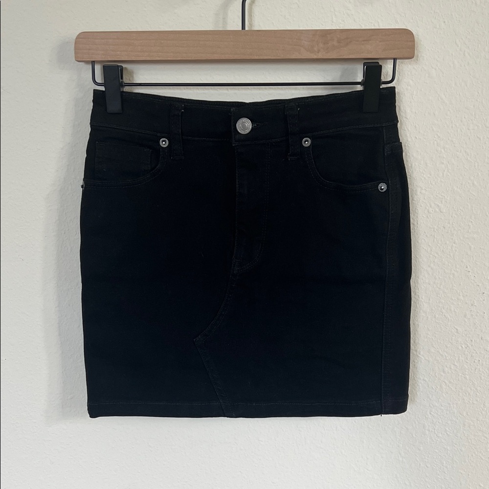 We The Free Classic Black Denim Skirt